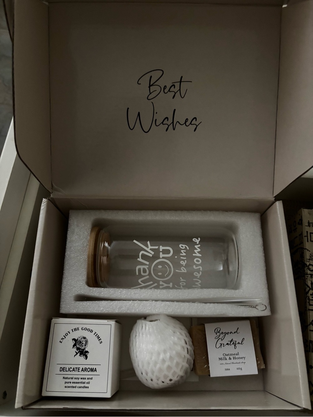 Thank You Glass Jar Gift Set - Clear